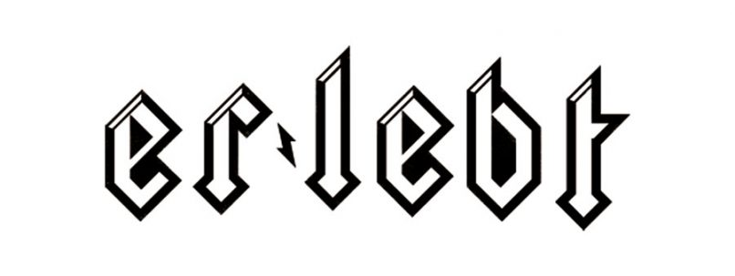 Er lebt Logo Design, Heavy metal font