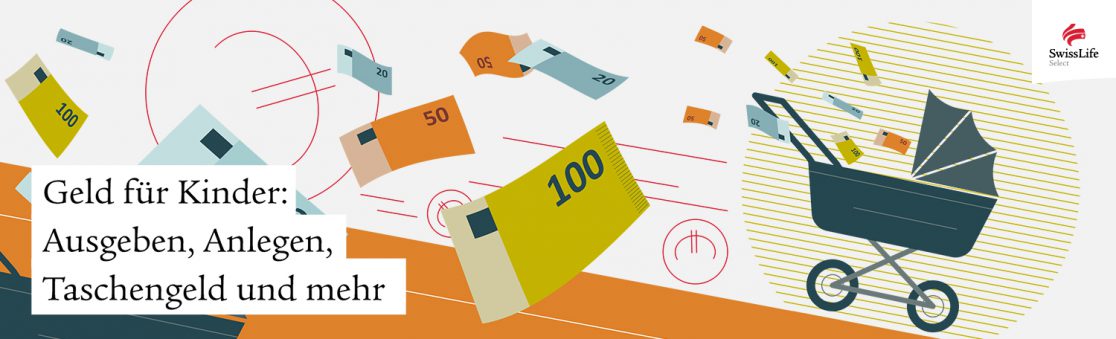 Illustration Kinder Infografik Geld